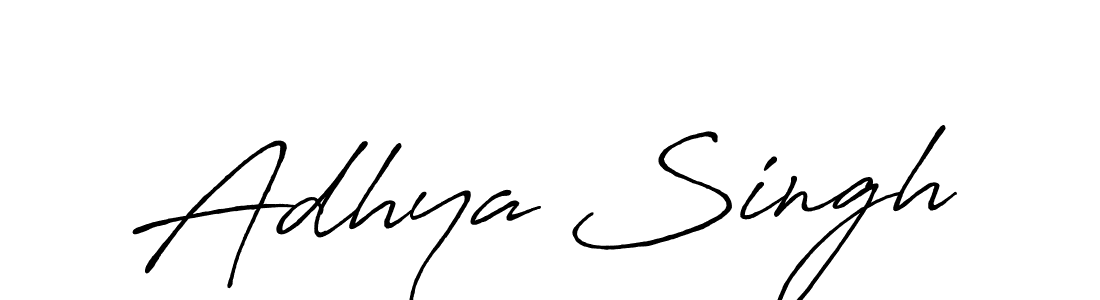 Also You can easily find your signature by using the search form. We will create Adhya Singh name handwritten signature images for you free of cost using Antro_Vectra_Bolder sign style. Adhya Singh signature style 7 images and pictures png