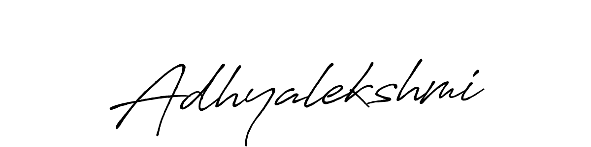 Make a beautiful signature design for name Adhyalekshmi. With this signature (Antro_Vectra_Bolder) style, you can create a handwritten signature for free. Adhyalekshmi signature style 7 images and pictures png