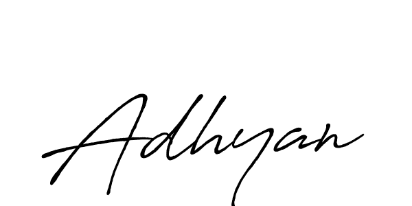 Create a beautiful signature design for name Adhyan. With this signature (Antro_Vectra_Bolder) fonts, you can make a handwritten signature for free. Adhyan signature style 7 images and pictures png