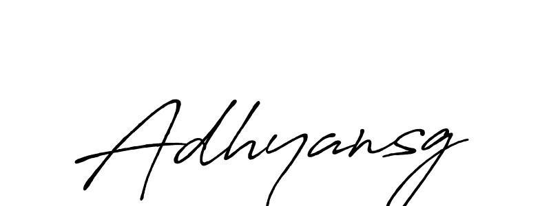 Use a signature maker to create a handwritten signature online. With this signature software, you can design (Antro_Vectra_Bolder) your own signature for name Adhyansg. Adhyansg signature style 7 images and pictures png