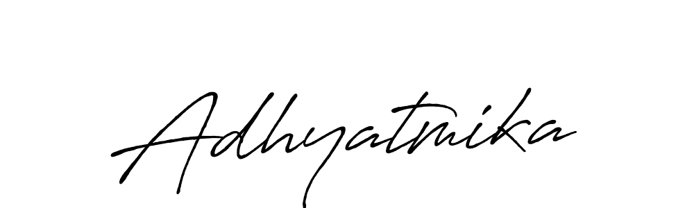 Design your own signature with our free online signature maker. With this signature software, you can create a handwritten (Antro_Vectra_Bolder) signature for name Adhyatmika. Adhyatmika signature style 7 images and pictures png