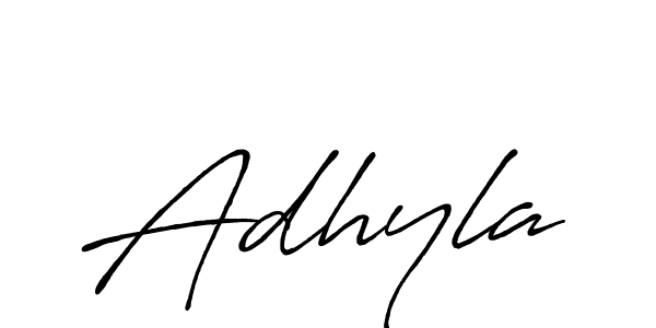 Create a beautiful signature design for name Adhyla. With this signature (Antro_Vectra_Bolder) fonts, you can make a handwritten signature for free. Adhyla signature style 7 images and pictures png