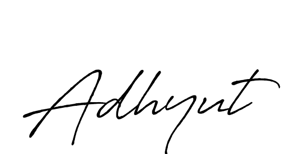 Create a beautiful signature design for name Adhyut. With this signature (Antro_Vectra_Bolder) fonts, you can make a handwritten signature for free. Adhyut signature style 7 images and pictures png