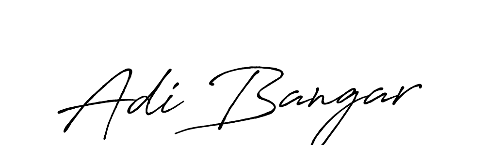 The best way (Antro_Vectra_Bolder) to make a short signature is to pick only two or three words in your name. The name Adi Bangar include a total of six letters. For converting this name. Adi Bangar signature style 7 images and pictures png