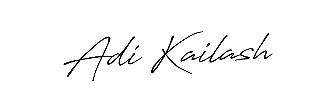 Design your own signature with our free online signature maker. With this signature software, you can create a handwritten (Antro_Vectra_Bolder) signature for name Adi Kailash. Adi Kailash signature style 7 images and pictures png