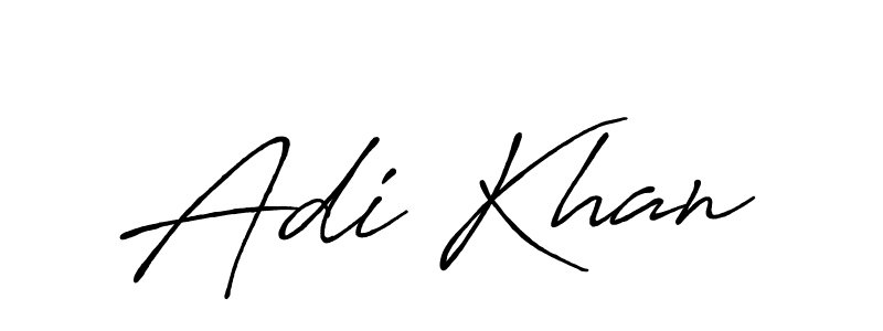 How to make Adi Khan name signature. Use Antro_Vectra_Bolder style for creating short signs online. This is the latest handwritten sign. Adi Khan signature style 7 images and pictures png