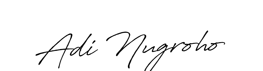 Use a signature maker to create a handwritten signature online. With this signature software, you can design (Antro_Vectra_Bolder) your own signature for name Adi Nugroho. Adi Nugroho signature style 7 images and pictures png