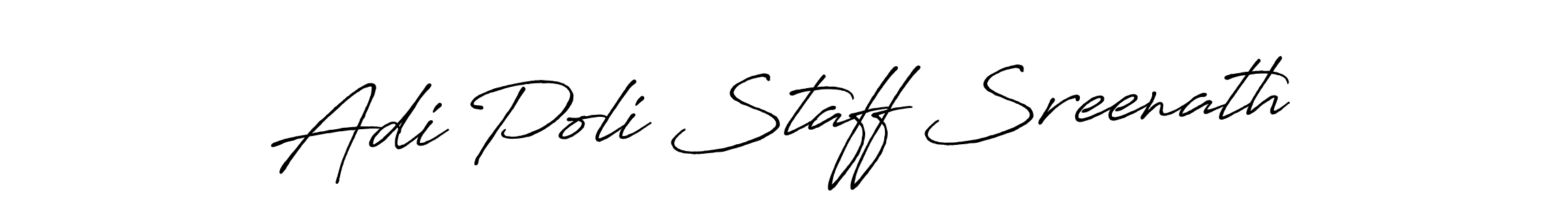 Similarly Antro_Vectra_Bolder is the best handwritten signature design. Signature creator online .You can use it as an online autograph creator for name Adi Poli Staff Sreenath. Adi Poli Staff Sreenath signature style 7 images and pictures png