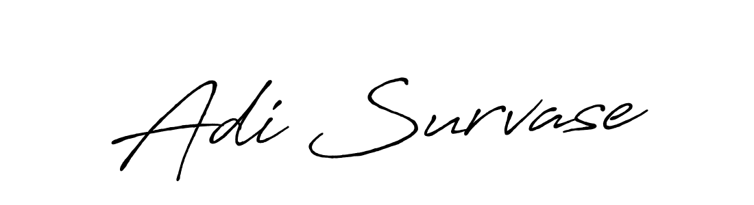 How to make Adi Survase name signature. Use Antro_Vectra_Bolder style for creating short signs online. This is the latest handwritten sign. Adi Survase signature style 7 images and pictures png