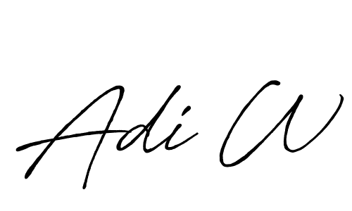 You can use this online signature creator to create a handwritten signature for the name Adi W. This is the best online autograph maker. Adi W signature style 7 images and pictures png