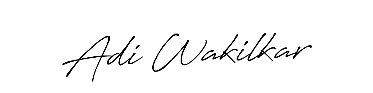 The best way (Antro_Vectra_Bolder) to make a short signature is to pick only two or three words in your name. The name Adi Wakilkar include a total of six letters. For converting this name. Adi Wakilkar signature style 7 images and pictures png