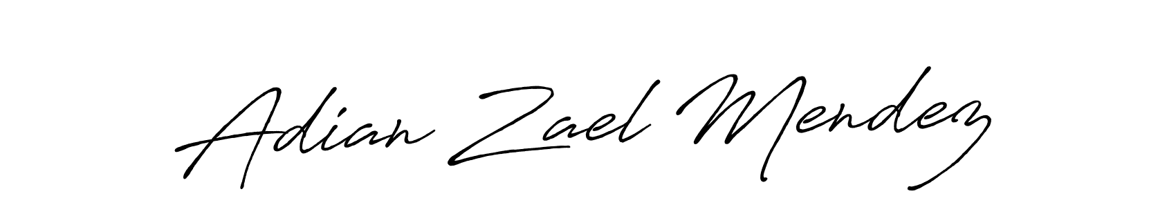 Design your own signature with our free online signature maker. With this signature software, you can create a handwritten (Antro_Vectra_Bolder) signature for name Adian Zael Mendez. Adian Zael Mendez signature style 7 images and pictures png