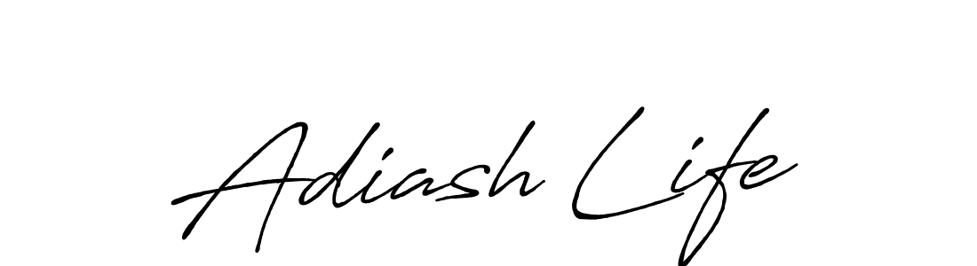 Use a signature maker to create a handwritten signature online. With this signature software, you can design (Antro_Vectra_Bolder) your own signature for name Adiash Life. Adiash Life signature style 7 images and pictures png
