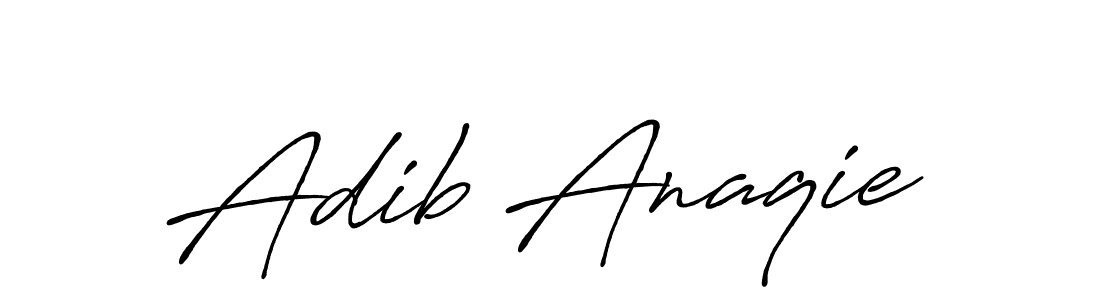Create a beautiful signature design for name Adib Anaqie. With this signature (Antro_Vectra_Bolder) fonts, you can make a handwritten signature for free. Adib Anaqie signature style 7 images and pictures png