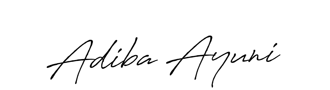 Antro_Vectra_Bolder is a professional signature style that is perfect for those who want to add a touch of class to their signature. It is also a great choice for those who want to make their signature more unique. Get Adiba Ayuni name to fancy signature for free. Adiba Ayuni signature style 7 images and pictures png