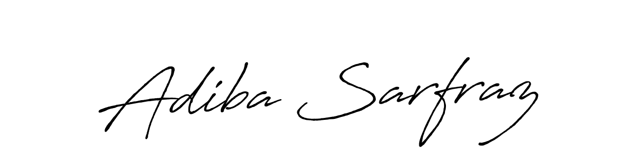 Create a beautiful signature design for name Adiba Sarfraz. With this signature (Antro_Vectra_Bolder) fonts, you can make a handwritten signature for free. Adiba Sarfraz signature style 7 images and pictures png