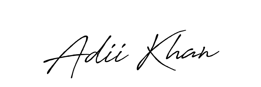 Create a beautiful signature design for name Adii Khan. With this signature (Antro_Vectra_Bolder) fonts, you can make a handwritten signature for free. Adii Khan signature style 7 images and pictures png