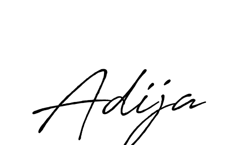 How to make Adija name signature. Use Antro_Vectra_Bolder style for creating short signs online. This is the latest handwritten sign. Adija signature style 7 images and pictures png