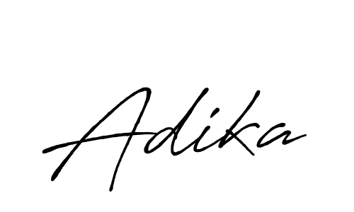 Design your own signature with our free online signature maker. With this signature software, you can create a handwritten (Antro_Vectra_Bolder) signature for name Adika. Adika signature style 7 images and pictures png
