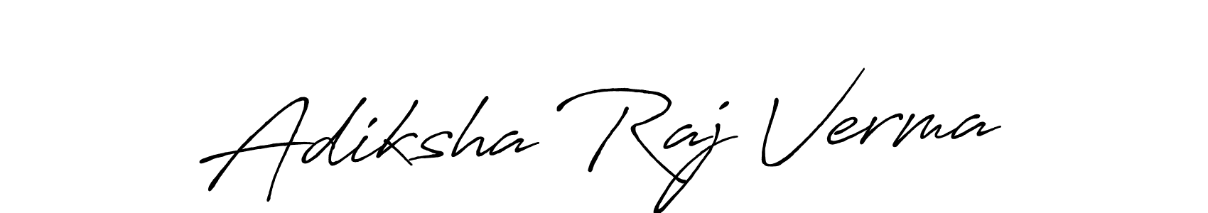 Create a beautiful signature design for name Adiksha Raj Verma. With this signature (Antro_Vectra_Bolder) fonts, you can make a handwritten signature for free. Adiksha Raj Verma signature style 7 images and pictures png