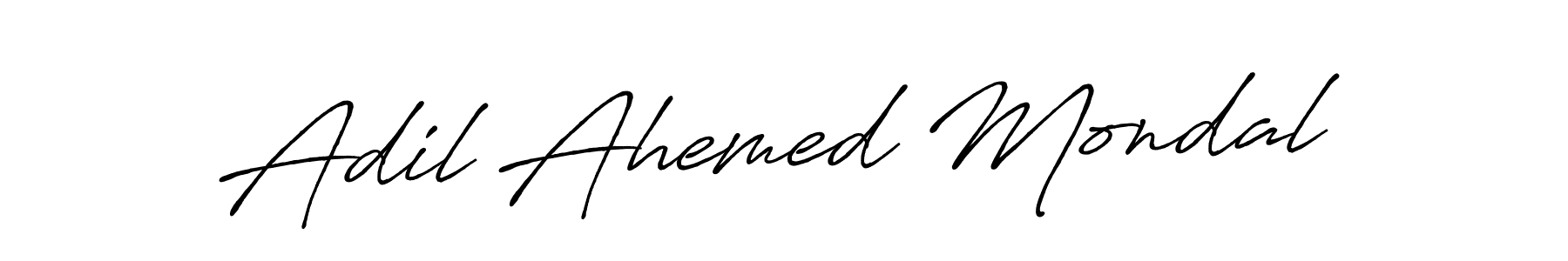 How to make Adil Ahemed Mondal signature? Antro_Vectra_Bolder is a professional autograph style. Create handwritten signature for Adil Ahemed Mondal name. Adil Ahemed Mondal signature style 7 images and pictures png