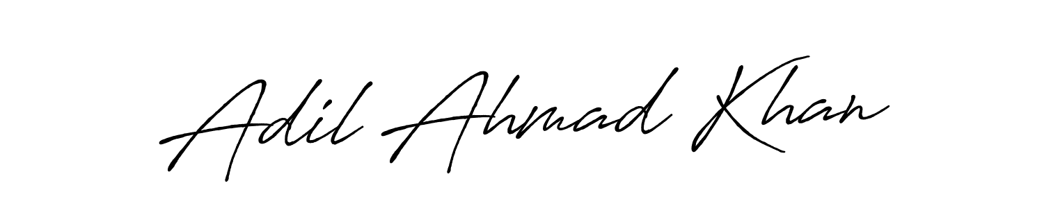 Use a signature maker to create a handwritten signature online. With this signature software, you can design (Antro_Vectra_Bolder) your own signature for name Adil Ahmad Khan. Adil Ahmad Khan signature style 7 images and pictures png