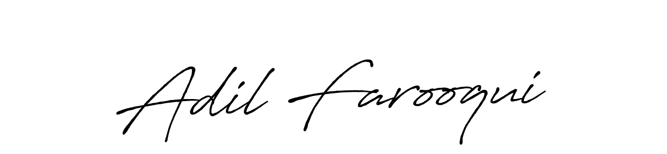 How to make Adil Farooqui name signature. Use Antro_Vectra_Bolder style for creating short signs online. This is the latest handwritten sign. Adil Farooqui signature style 7 images and pictures png