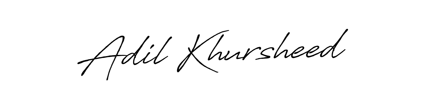 Create a beautiful signature design for name Adil Khursheed. With this signature (Antro_Vectra_Bolder) fonts, you can make a handwritten signature for free. Adil Khursheed signature style 7 images and pictures png