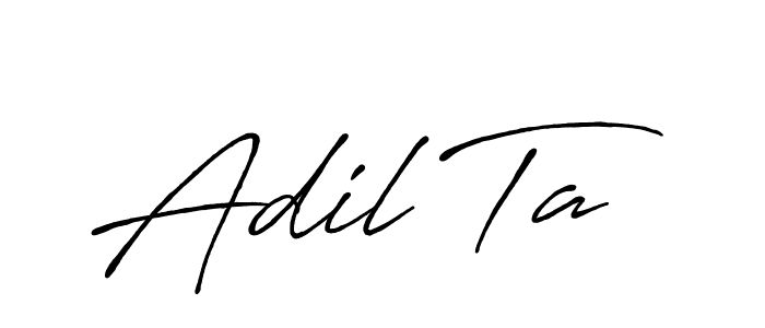 Design your own signature with our free online signature maker. With this signature software, you can create a handwritten (Antro_Vectra_Bolder) signature for name Adil Ta. Adil Ta signature style 7 images and pictures png