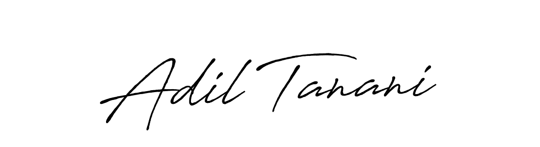 Use a signature maker to create a handwritten signature online. With this signature software, you can design (Antro_Vectra_Bolder) your own signature for name Adil Tanani. Adil Tanani signature style 7 images and pictures png