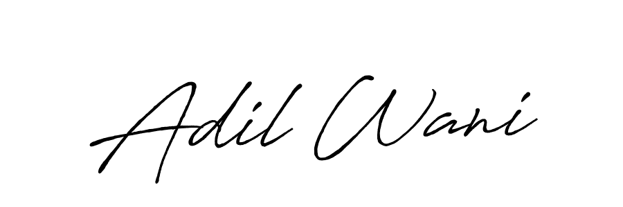 This is the best signature style for the Adil Wani name. Also you like these signature font (Antro_Vectra_Bolder). Mix name signature. Adil Wani signature style 7 images and pictures png