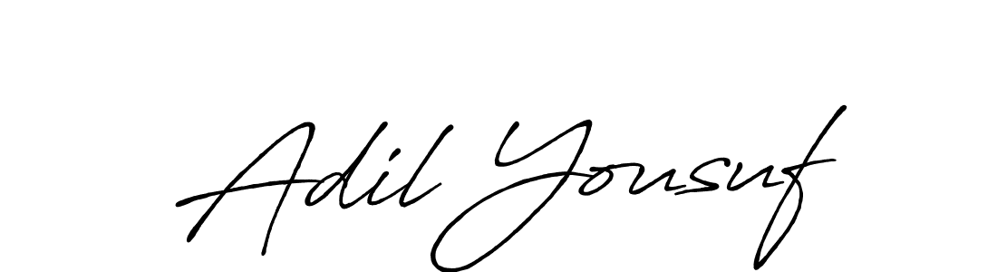 Use a signature maker to create a handwritten signature online. With this signature software, you can design (Antro_Vectra_Bolder) your own signature for name Adil Yousuf. Adil Yousuf signature style 7 images and pictures png