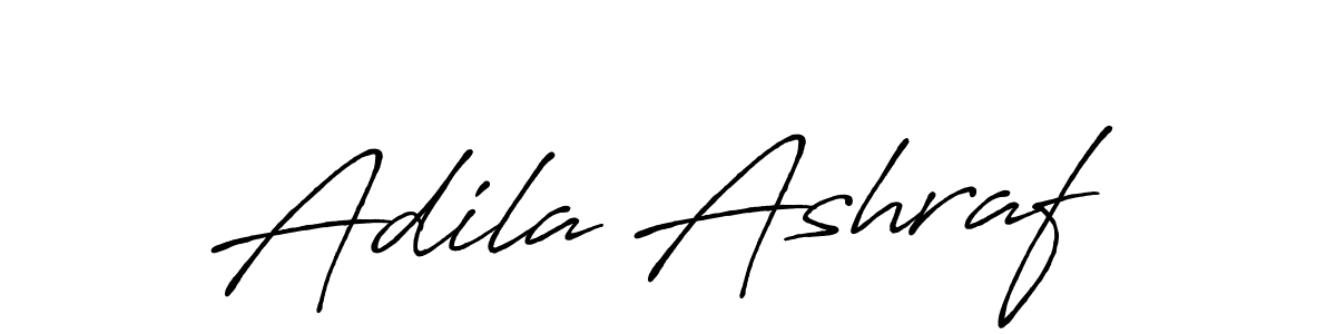 Create a beautiful signature design for name Adila Ashraf. With this signature (Antro_Vectra_Bolder) fonts, you can make a handwritten signature for free. Adila Ashraf signature style 7 images and pictures png