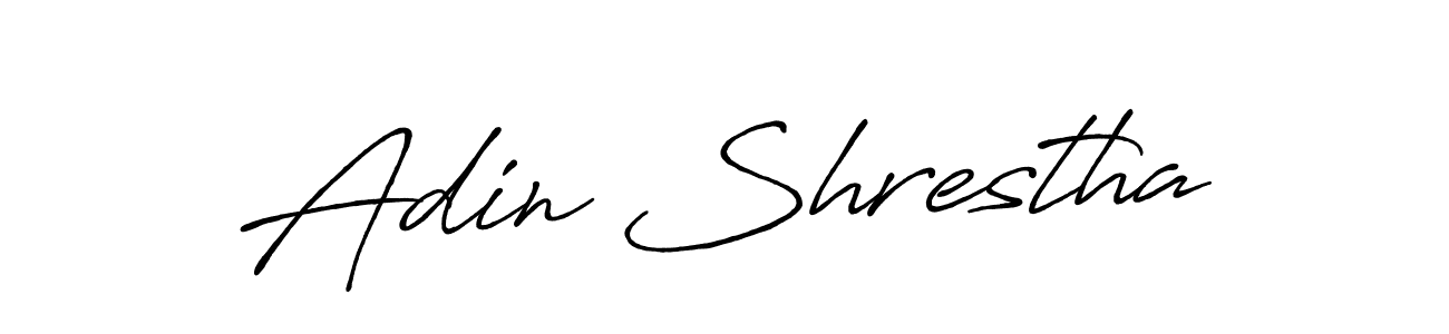 Create a beautiful signature design for name Adin Shrestha. With this signature (Antro_Vectra_Bolder) fonts, you can make a handwritten signature for free. Adin Shrestha signature style 7 images and pictures png