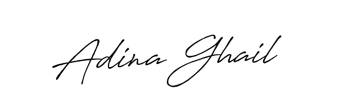 Adina Ghail stylish signature style. Best Handwritten Sign (Antro_Vectra_Bolder) for my name. Handwritten Signature Collection Ideas for my name Adina Ghail. Adina Ghail signature style 7 images and pictures png
