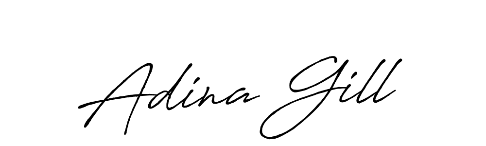 Design your own signature with our free online signature maker. With this signature software, you can create a handwritten (Antro_Vectra_Bolder) signature for name Adina Gill. Adina Gill signature style 7 images and pictures png