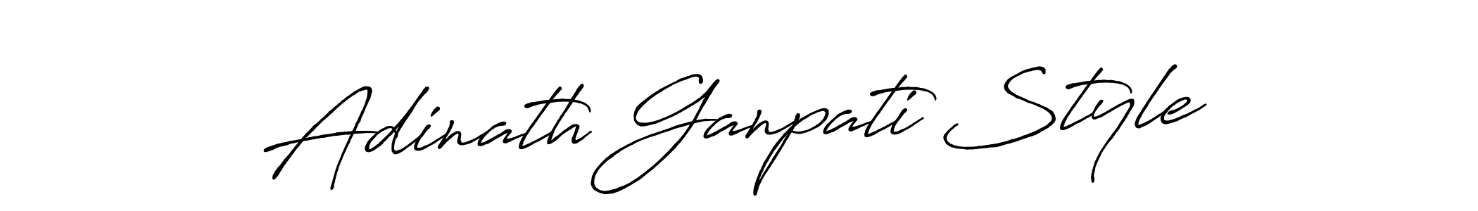 Use a signature maker to create a handwritten signature online. With this signature software, you can design (Antro_Vectra_Bolder) your own signature for name Adinath Ganpati Style. Adinath Ganpati Style signature style 7 images and pictures png