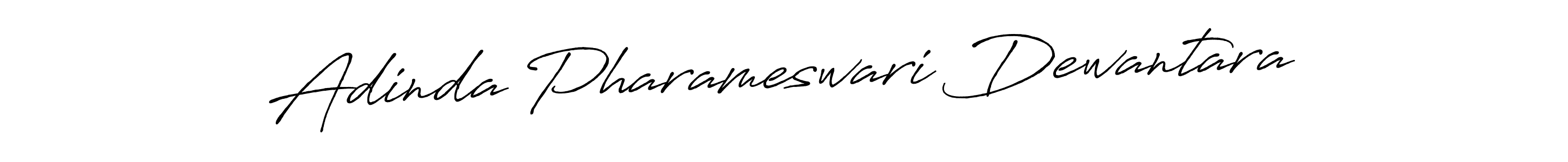 Make a beautiful signature design for name Adinda Pharameswari Dewantara. With this signature (Antro_Vectra_Bolder) style, you can create a handwritten signature for free. Adinda Pharameswari Dewantara signature style 7 images and pictures png