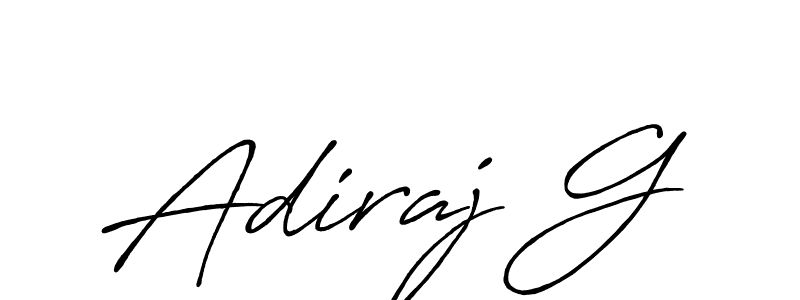 Create a beautiful signature design for name Adiraj G. With this signature (Antro_Vectra_Bolder) fonts, you can make a handwritten signature for free. Adiraj G signature style 7 images and pictures png