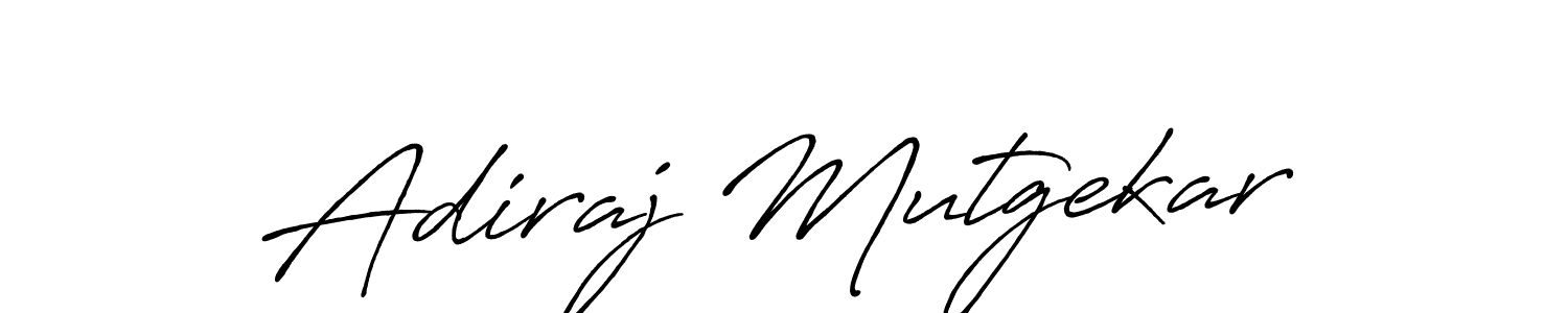 The best way (Antro_Vectra_Bolder) to make a short signature is to pick only two or three words in your name. The name Adiraj Mutgekar include a total of six letters. For converting this name. Adiraj Mutgekar signature style 7 images and pictures png