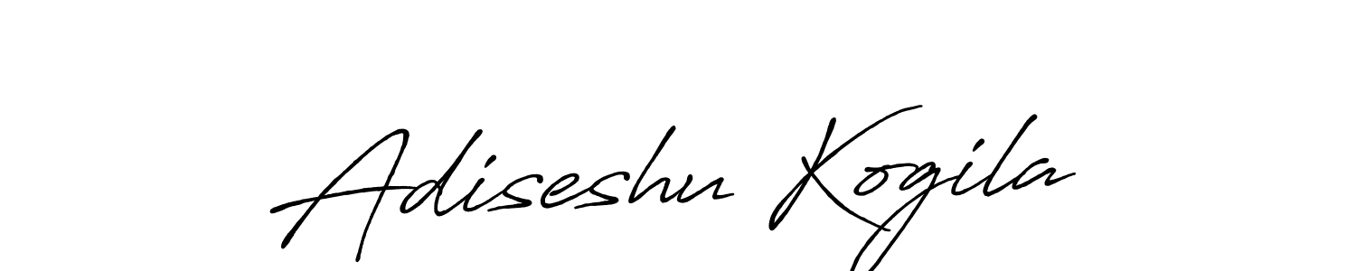 Create a beautiful signature design for name Adiseshu Kogila. With this signature (Antro_Vectra_Bolder) fonts, you can make a handwritten signature for free. Adiseshu Kogila signature style 7 images and pictures png