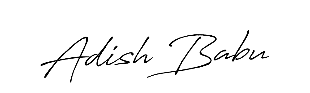 Adish Babu stylish signature style. Best Handwritten Sign (Antro_Vectra_Bolder) for my name. Handwritten Signature Collection Ideas for my name Adish Babu. Adish Babu signature style 7 images and pictures png