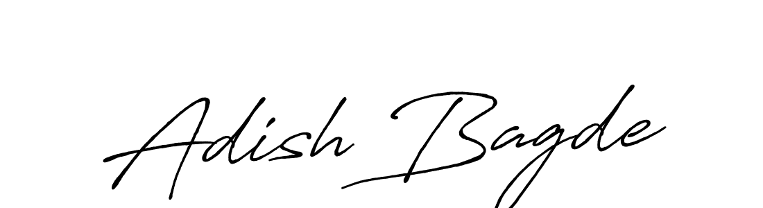 The best way (Antro_Vectra_Bolder) to make a short signature is to pick only two or three words in your name. The name Adish Bagde include a total of six letters. For converting this name. Adish Bagde signature style 7 images and pictures png