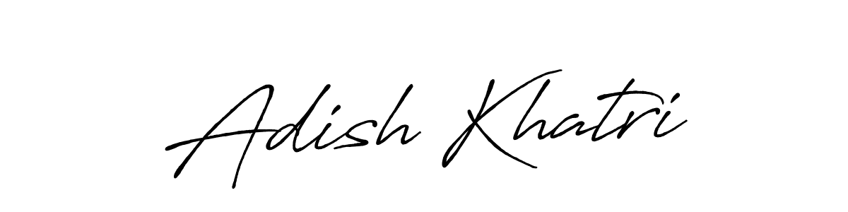 Make a beautiful signature design for name Adish Khatri. With this signature (Antro_Vectra_Bolder) style, you can create a handwritten signature for free. Adish Khatri signature style 7 images and pictures png