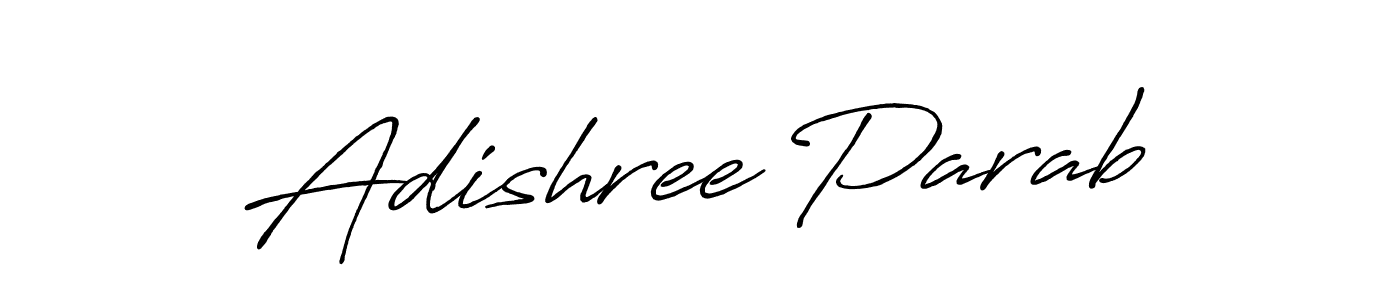 Also we have Adishree Parab name is the best signature style. Create professional handwritten signature collection using Antro_Vectra_Bolder autograph style. Adishree Parab signature style 7 images and pictures png