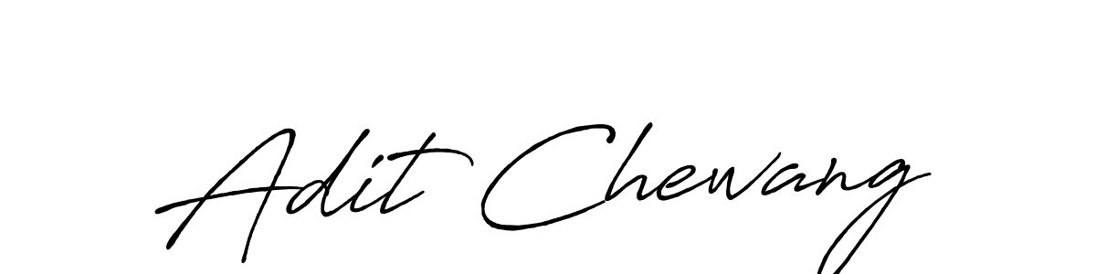 Design your own signature with our free online signature maker. With this signature software, you can create a handwritten (Antro_Vectra_Bolder) signature for name Adit Chewang. Adit Chewang signature style 7 images and pictures png