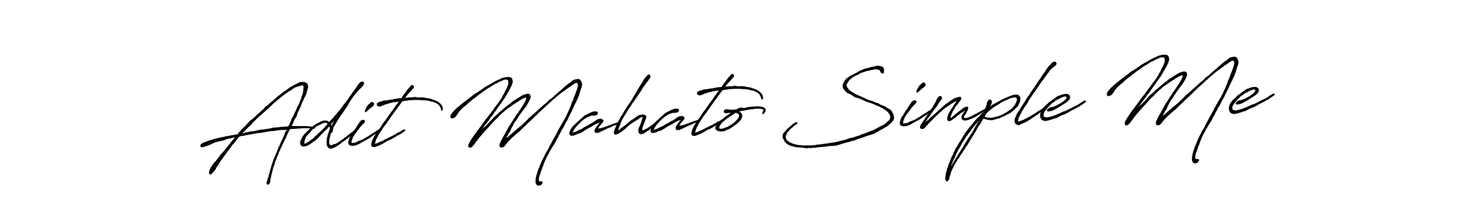 How to make Adit Mahato Simple Me name signature. Use Antro_Vectra_Bolder style for creating short signs online. This is the latest handwritten sign. Adit Mahato Simple Me signature style 7 images and pictures png