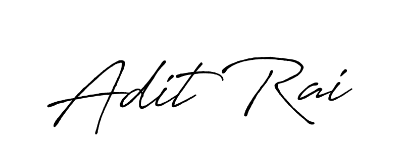 How to make Adit Rai name signature. Use Antro_Vectra_Bolder style for creating short signs online. This is the latest handwritten sign. Adit Rai signature style 7 images and pictures png