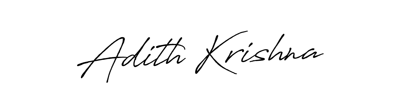Use a signature maker to create a handwritten signature online. With this signature software, you can design (Antro_Vectra_Bolder) your own signature for name Adith Krishna. Adith Krishna signature style 7 images and pictures png