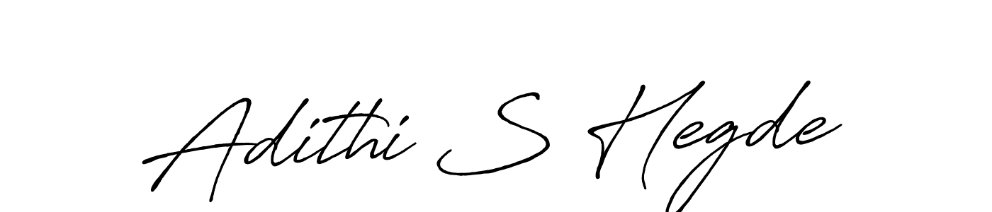 Make a beautiful signature design for name Adithi S Hegde. With this signature (Antro_Vectra_Bolder) style, you can create a handwritten signature for free. Adithi S Hegde signature style 7 images and pictures png